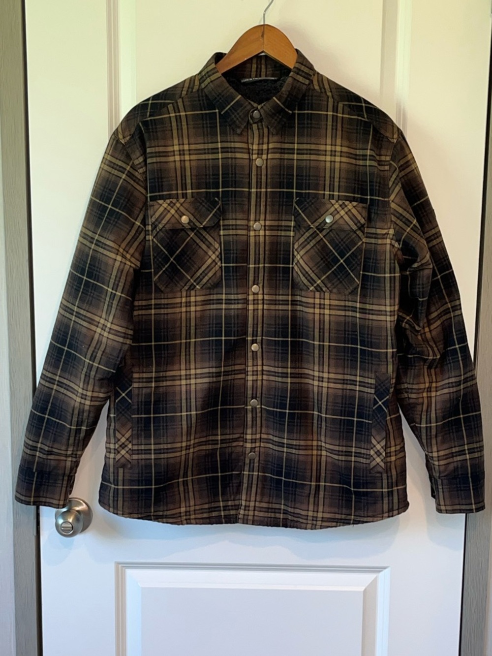 Kuhl Joyrydr Shirt-Jac Men's Large Plaid Flannel Shacket Sherpa Lined Jacket